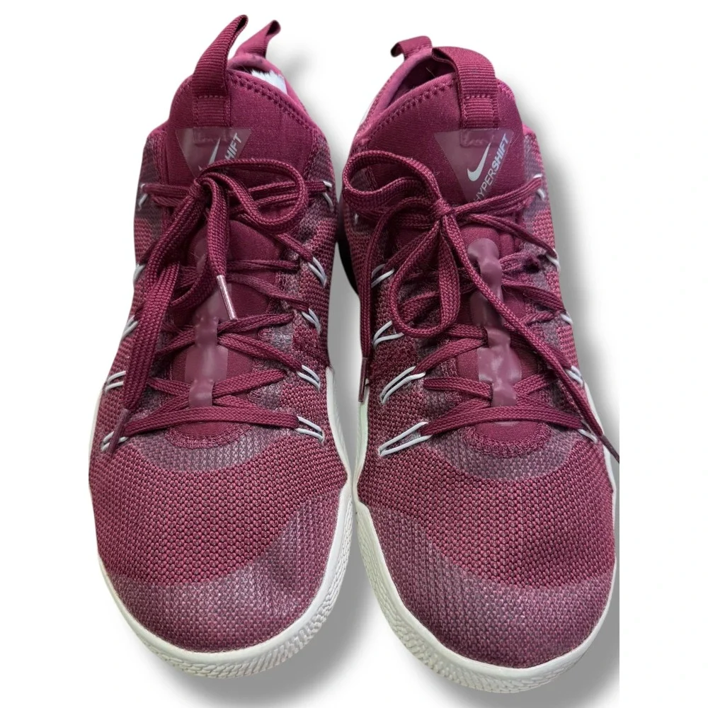 Nike Hypershift TB Burgundy White Basketball Shoes Sneakers Men Size 11.5